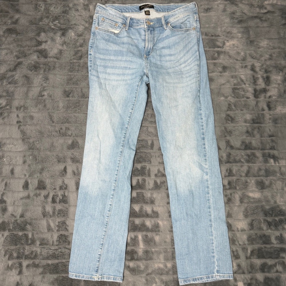 Banana Republic Girlfriend Jeans Light Wash Blue Denim Size 28/6 Mid Rise Relax